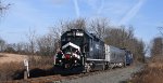 DDRV's "Toys for Tots" train approaches Richline Road's grade crossing